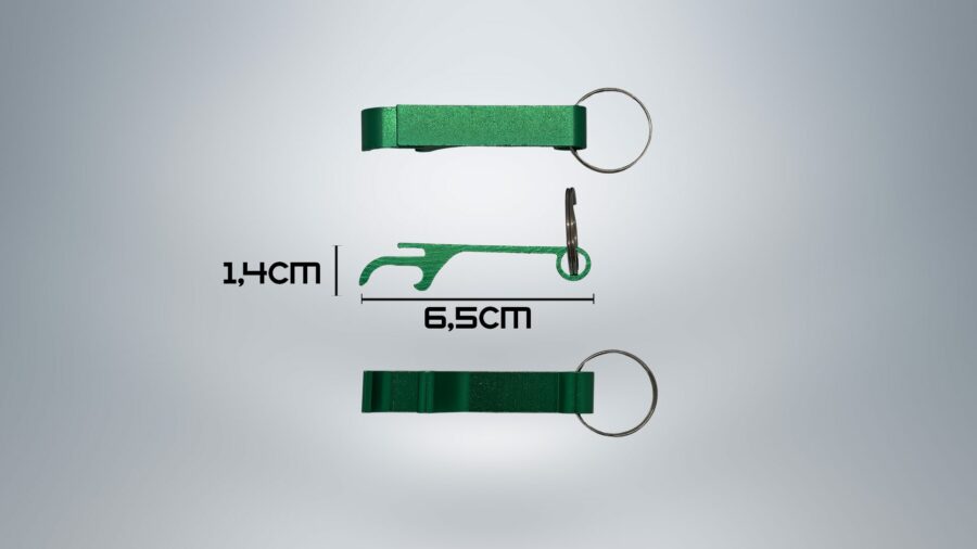 Flaschenöffner - Aluminium - farbig eloxiert - personalisierbar - 6,5x1,3 cm – Bild 6