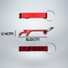 Flaschenöffner - Aluminium - farbig eloxiert - personalisierbar - 6,5x1,3 cm – Bild 5