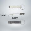 Flaschenöffner - Aluminium - farbig eloxiert - personalisierbar - 6,5x1,3 cm – Bild 3