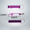 Flaschenöffner - Aluminium - farbig eloxiert - personalisierbar - 6,5x1,3 cm – Bild 2
