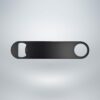Flaschenöffner – Edelstahl – schwarz eloxiert – personalisierbar – 17,8×4 cm
